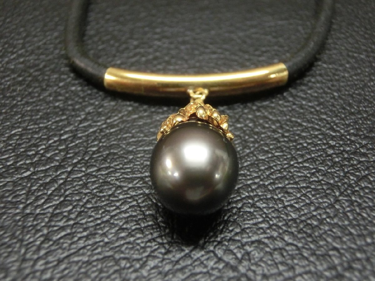 NS-0300】1円 極美品 TASAKI(田崎真珠) K18 南洋黒蝶真珠/ 約9.1 NS-0300】1円 極美品 TASAKI(田崎真珠) K18 南洋黒蝶真珠/ 約9.1