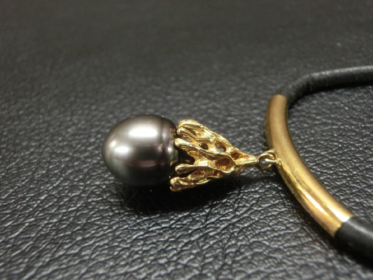 NS-0300】1円 極美品 TASAKI(田崎真珠) K18 南洋黒蝶真珠/ 約9.1 NS-0300】1円 極美品 TASAKI(田崎真珠) K18 南洋黒蝶真珠/ 約9.1