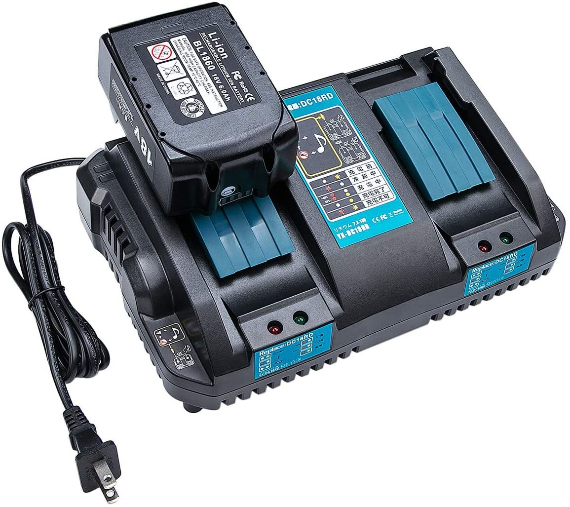 !_(B) Makita makita заряжающийся сменный DC18RD 2. быстрое зарядное устройство зарядное устройство 14.4v 18v аккумулятор DC18RC DC18RF DC18RA DC18SD BL1860B BL1460B соответствует 