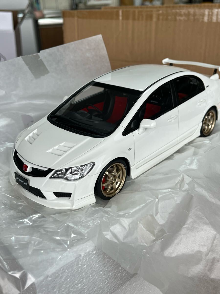 京商 1/18 Otto mobile シビックFD2 タイプR 無限 ホワイト ミニカー 京商 1/18 Otto mobile シビックFD2 タイプR 無限 ホワイト ミニカー
