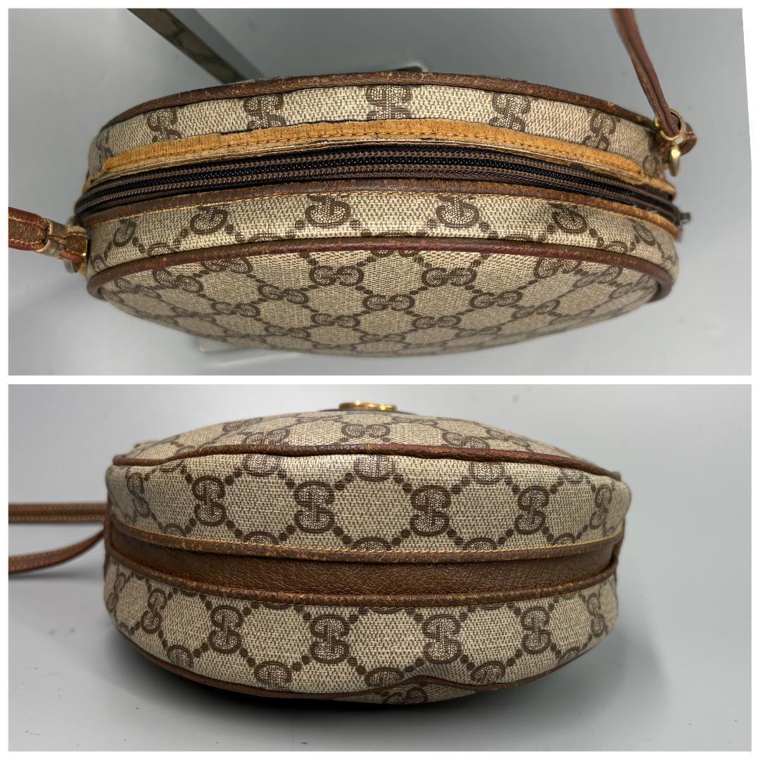 美品・希少モデル GUCCI グッチ ショルダーバッグ GG 丸型 美品・希少モデル GUCCI グッチ ショルダーバッグ GG 丸型