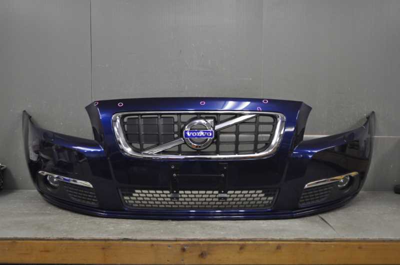 ボルボ V70 T4 右ハンドル (BB4164TW) フロントバンパー ライトウォッシャー フォグランプ フロントグリル付 706 青 30678626 s018297J