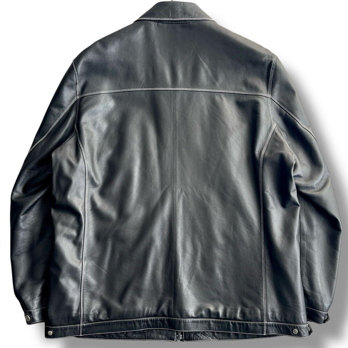 極美品□PAPAS PLUS パパス プラス【L】本革 羊革 ラムレザー 極美品□PAPAS PLUS パパス プラス【L】本革 羊革 ラムレザー