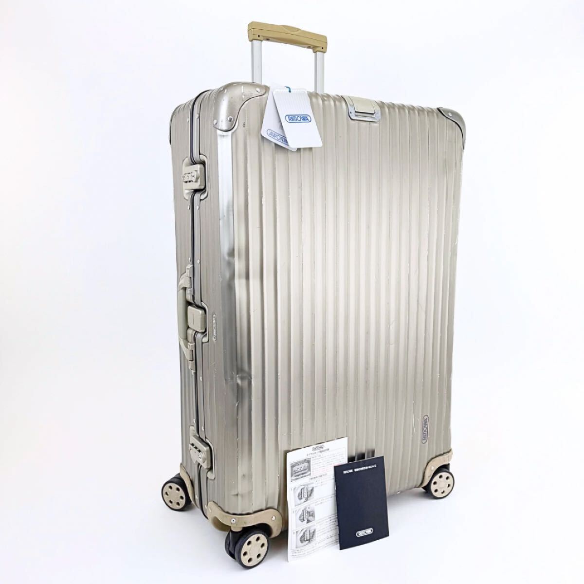 廃盤】RIMOWA リモワ TOPAS Titanium トパーズ チタニウム 98L 4 廃盤】RIMOWA リモワ TOPAS Titanium トパーズ チタニウム 98L 4