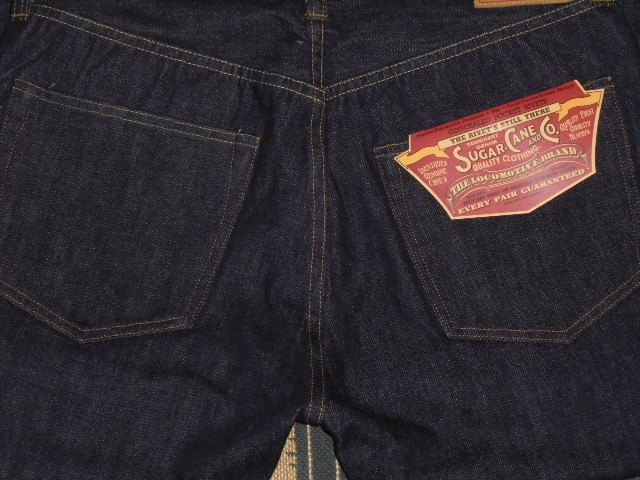  Восток Sugar Cane SC41947A 421 W29 1947 модель джинсы кожа patch красный уголок Denim 