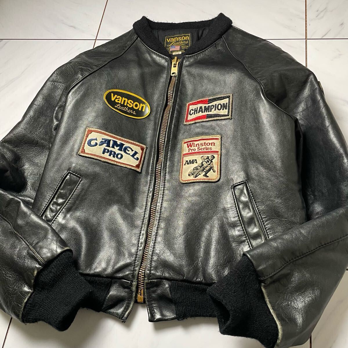 極希少 VANSON TJP 80〜90s シングルライダース レザー 極希少 VANSON TJP 80〜90s シングルライダース レザー