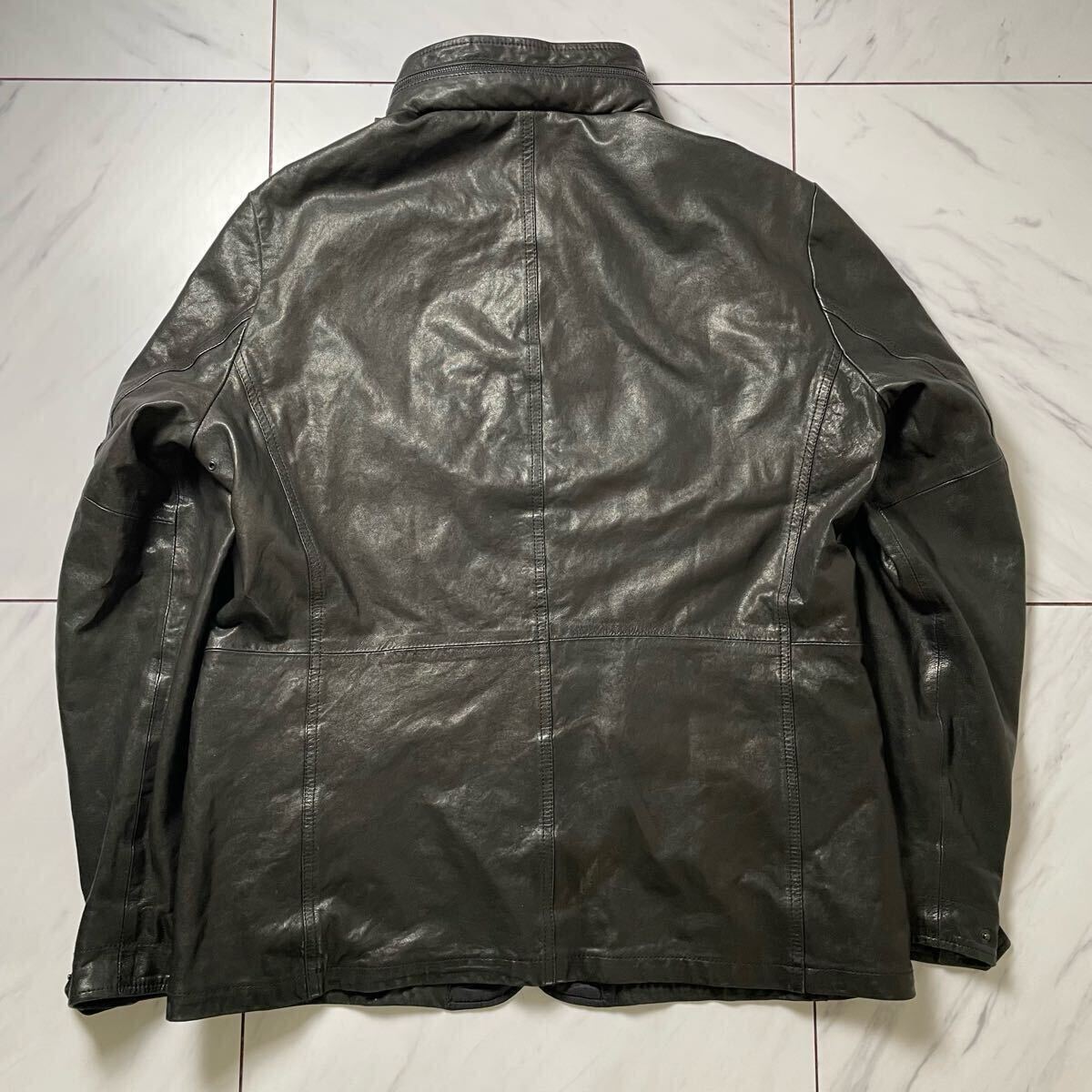 XXXL GIORGIO ARMANI 柔らか シープレザー ジャケット 羊革 革 XXXL GIORGIO ARMANI 柔らか シープレザー ジャケット 羊革 革