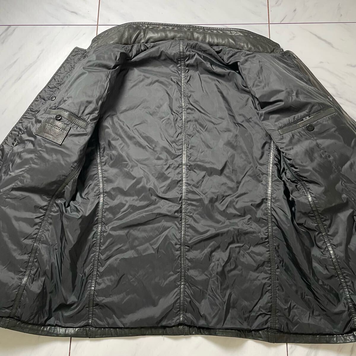 XXXL GIORGIO ARMANI 柔らか シープレザー ジャケット 羊革 革 XXXL GIORGIO ARMANI 柔らか シープレザー ジャケット 羊革 革