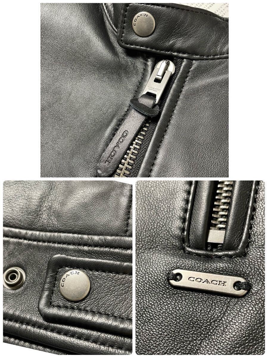 新品 XL COACH シープスキン 裏地総柄 柔らか ラムレザー 羊革 新品 XL COACH シープスキン 裏地総柄 柔らか ラムレザー 羊革