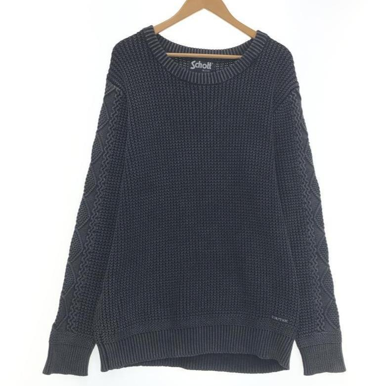 【中古】SCHOTT コットンセーター XL ブラック ショット[240010464702]