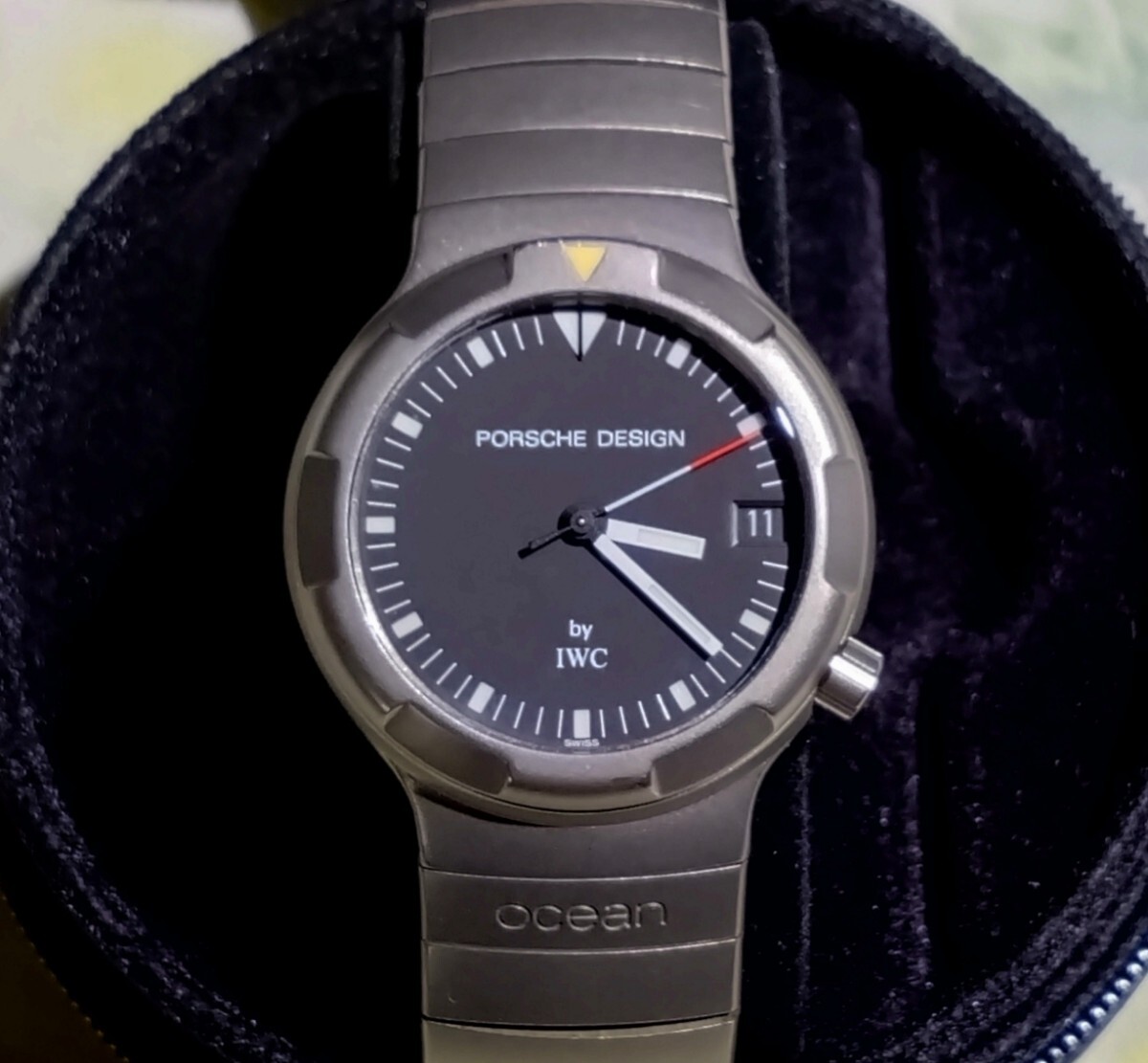 PORSCHE DESIGN by IWC OCEAN 500 自動巻 レア Geo.1 ケース＆ブレス 25年3月 IWC SCHAFFHAUSENでコンプリートサービスを実施 約2年保証