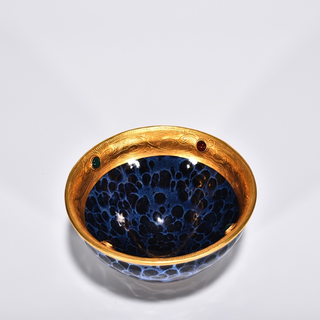 !_ Song времена . обжиг в печи . менять небо глаз . восток ... драгоценнный камень чашка чайная посуда керамика Tang предмет с коробкой керамика China изобразительное искусство старый изобразительное искусство украшение высота 7.5cm диаметр 13cm HB295