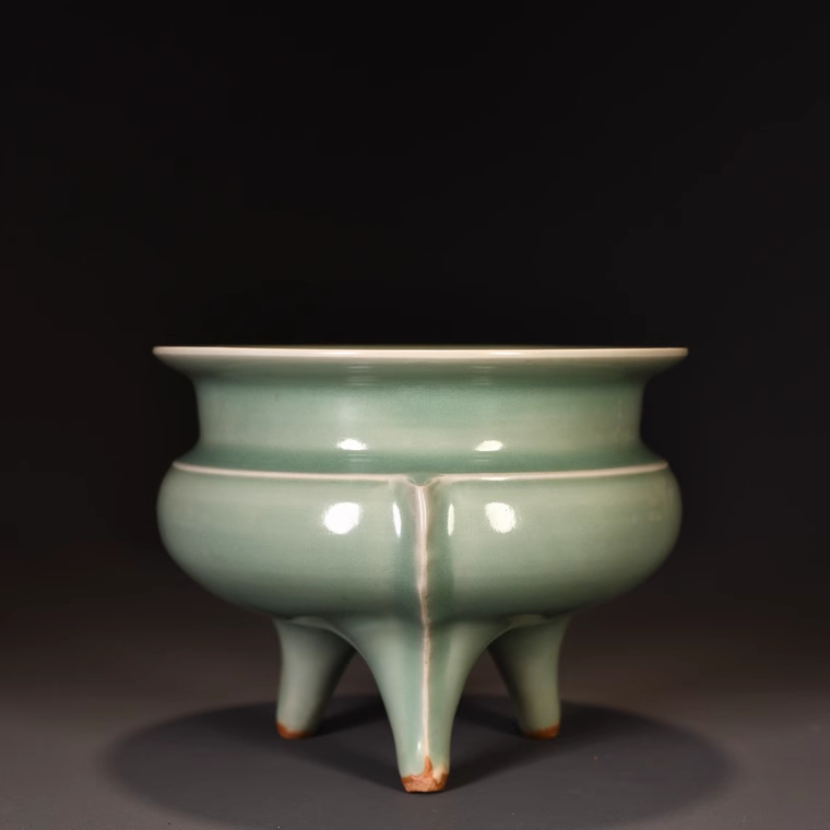  Song дракон Izumi обжиг в печи слива . синий . hakama поясница курильница Tang предмет с коробкой керамика China изобразительное искусство старый изобразительное искусство украшение высота 12.3cm диаметр 16cm RB56