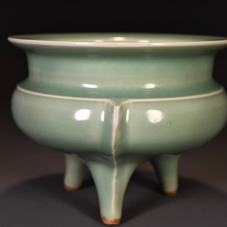  Song дракон Izumi обжиг в печи слива . синий . hakama поясница курильница Tang предмет с коробкой керамика China изобразительное искусство старый изобразительное искусство украшение высота 12.3cm диаметр 16cm RB56