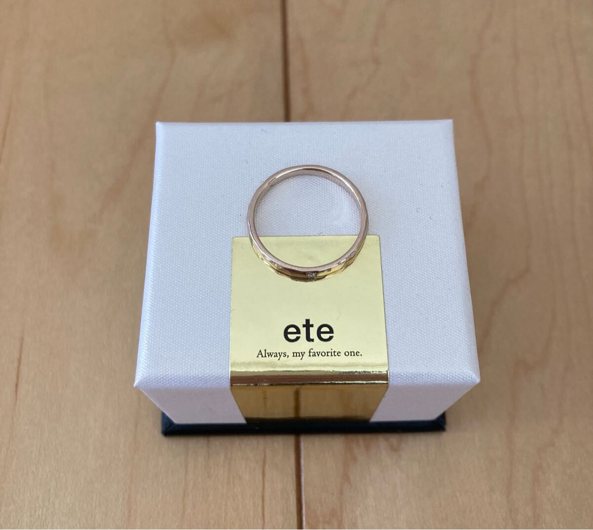 ete エテ 10KPG ダイヤモンドピンクゴールドクラフトリング 9号 ete エテ 10KPG ダイヤモンドピンクゴールドクラフトリング 9号