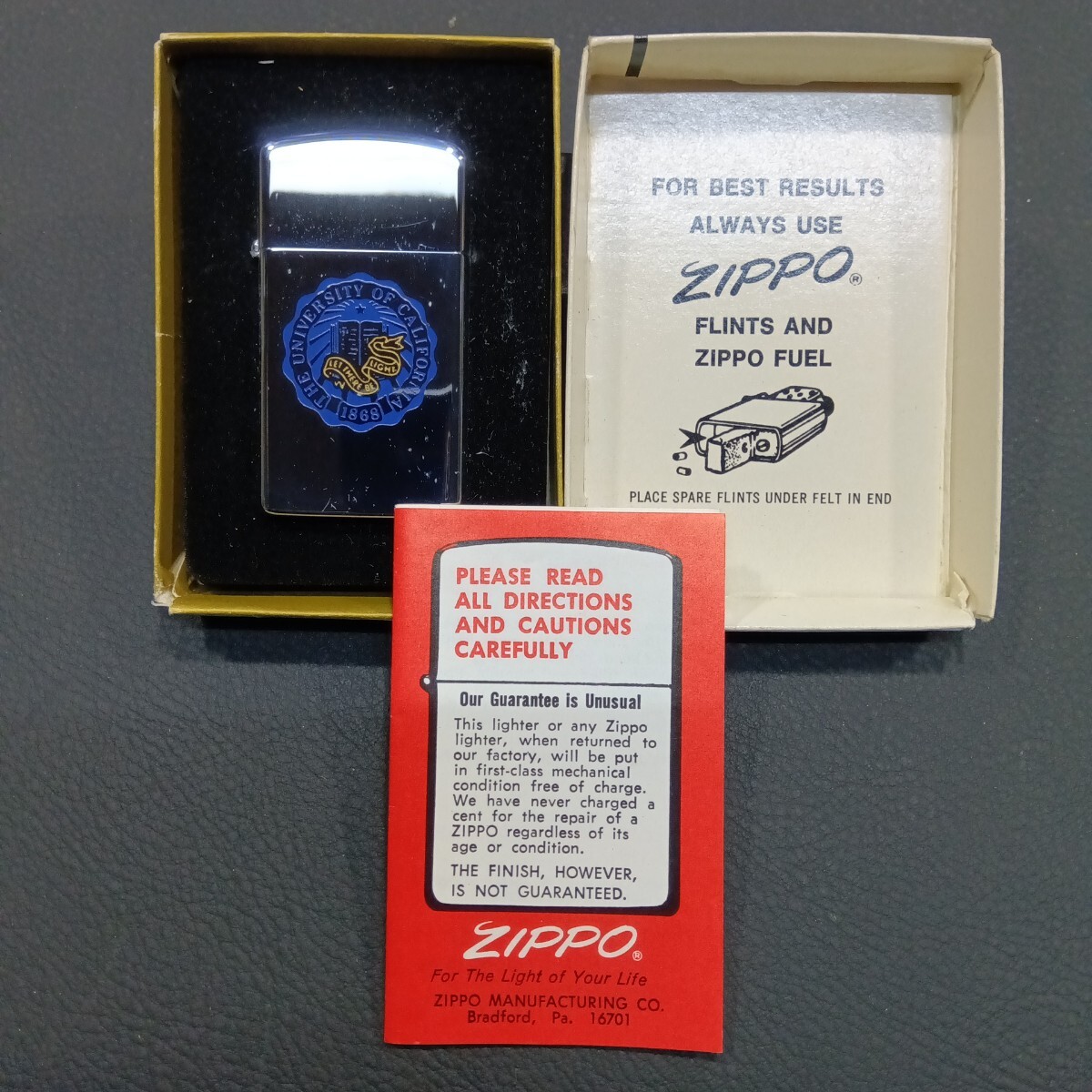 希少】Zippo 'UNIVERSITY OF CALIFORNIA 1868' 80's 希少】Zippo 'UNIVERSITY OF CALIFORNIA 1868' 80's