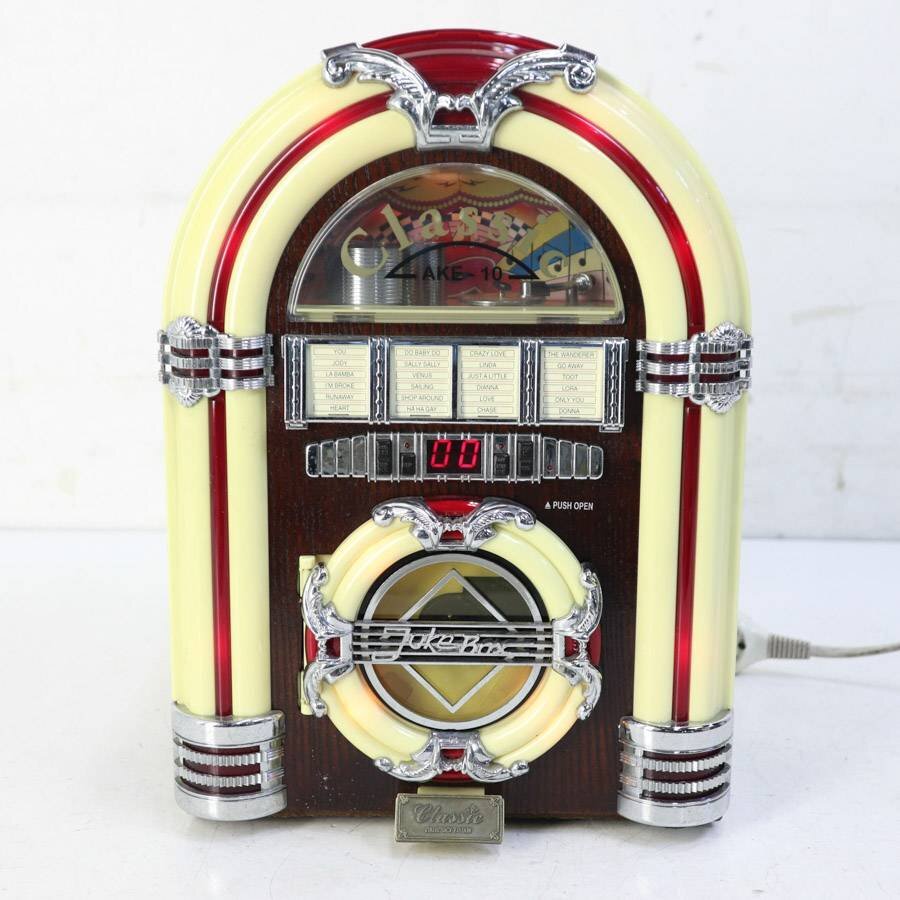 Classic AKE-10 ジュークボックス型ラジオCDプレーヤー レトロ Classic AKE-10 ジュークボックス型ラジオCDプレーヤー レトロ