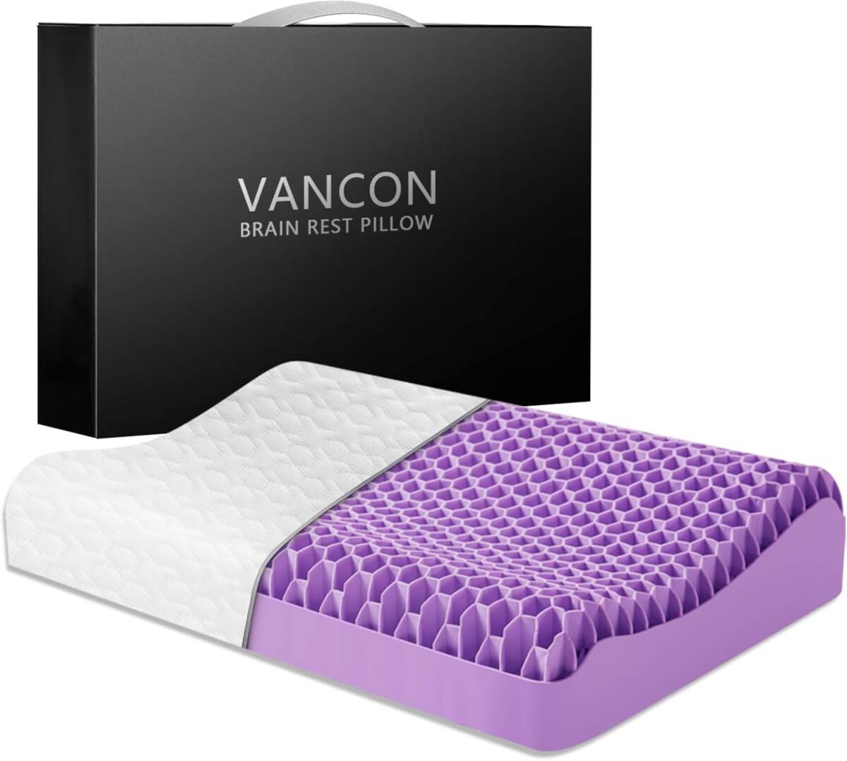VANCON【新登場】ジェル 枕 低反発 首が痛くならない枕 テンセル 枕カバー付 橫向き寢 晝寢 高反発 無重力 まくら 枕 