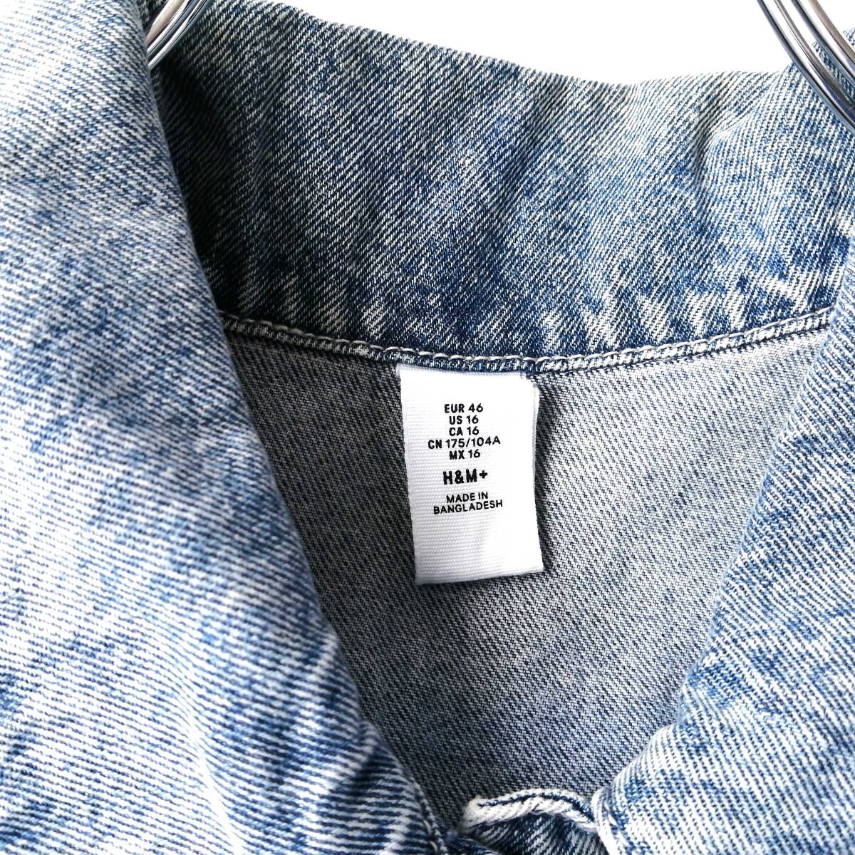 H&M エイチ＆エム レディース?デニムジャケット Gジャン サイズ46 汚れあり 250304ns【4點同梱で送料無料】