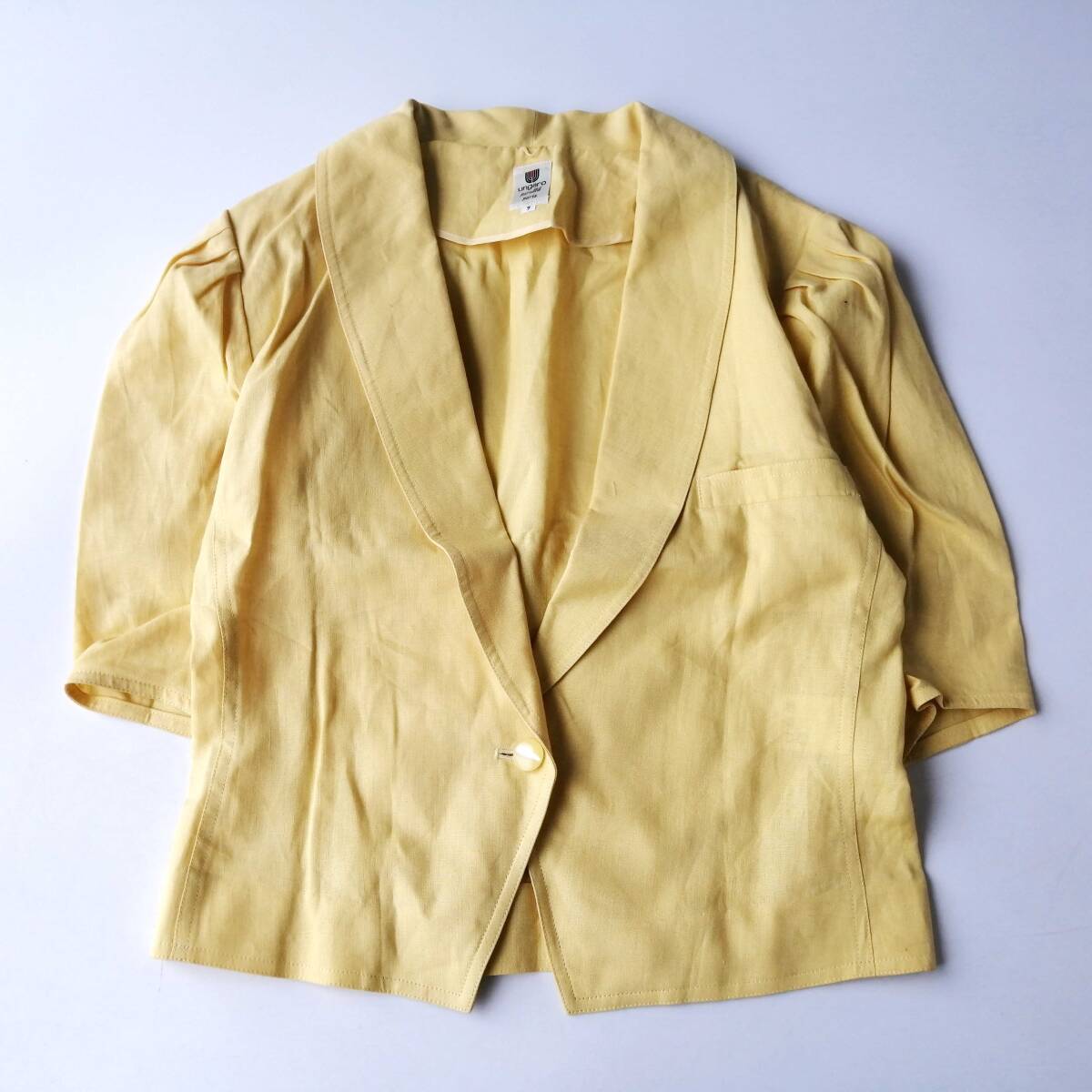 ungaro ウンガロ レディース?スーツ 3點セット 美品 ジャケットサイズ違い レトロ リネンスーツ 麻スーツ 250307nk【4點同梱で送料無料】