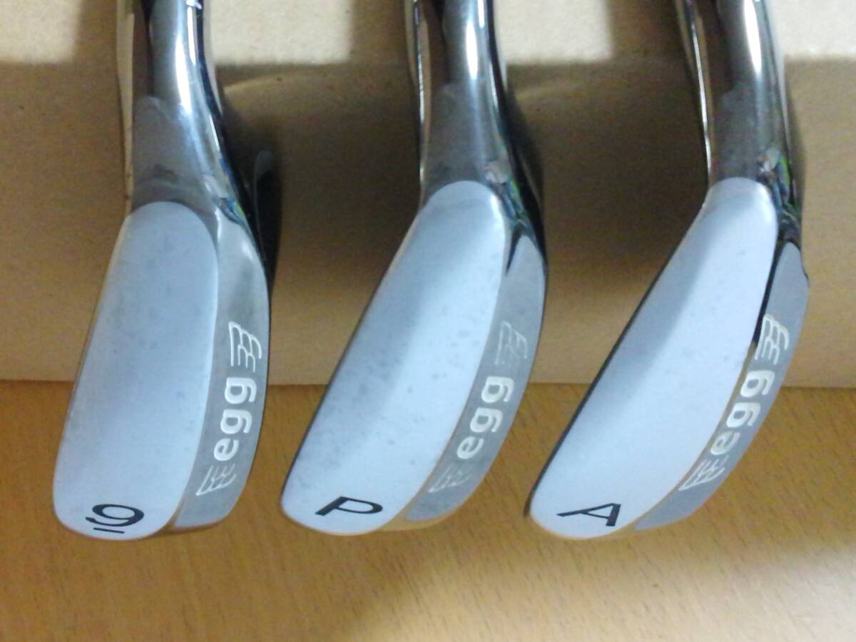 プロギア PRGR NEW EGG IRON ニューエッグ アイアン 赤 6～P・A 6本セット オリジナルカーボン FORCE OF EGG M-40 SR相当 2013年モデル_画像4