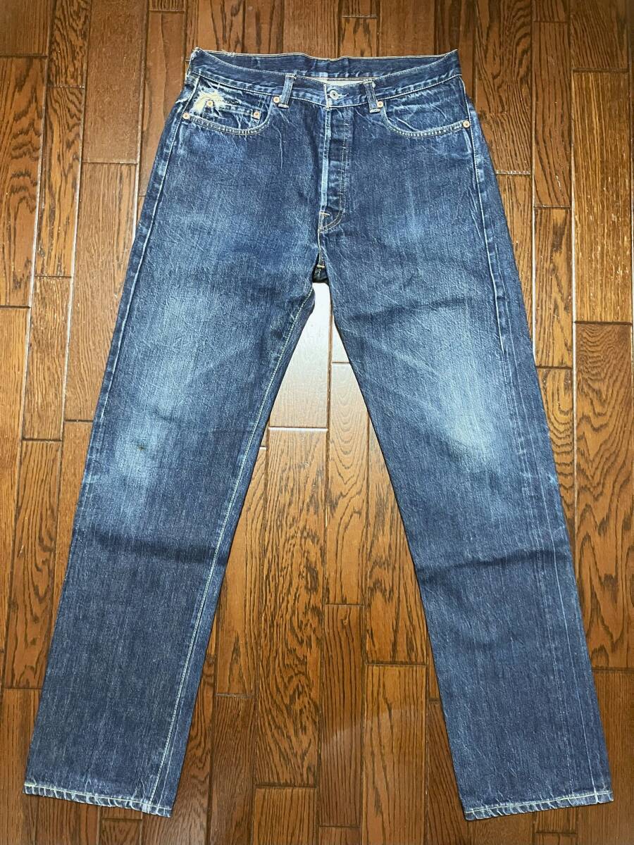 リーバイス 501XX ビンテージ アメリカ製 復刻 1906モデル W34インチ ダメージジーンズ