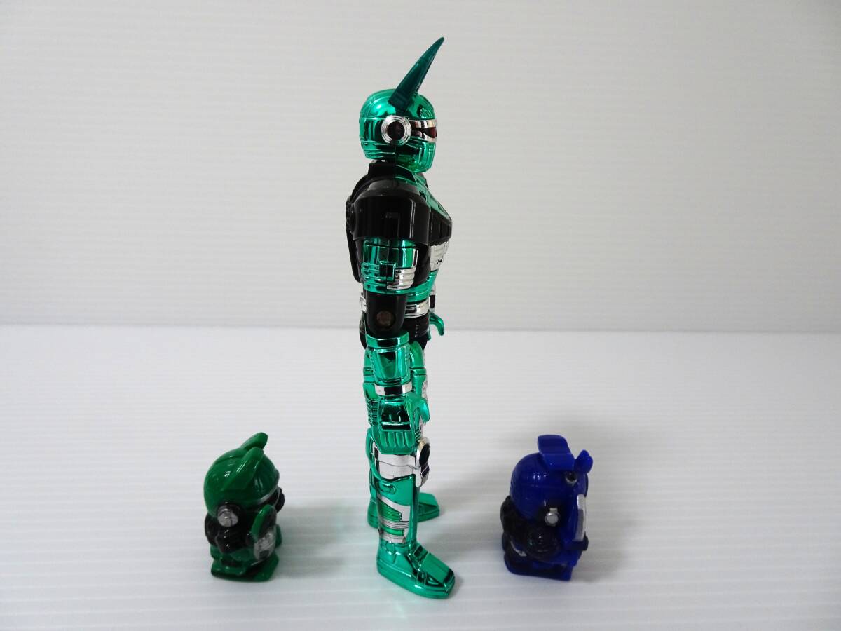 重甲ビーファイター　メタリックヒーローシリーズ2　ジースタッグ　BANDAI + 指人形2體