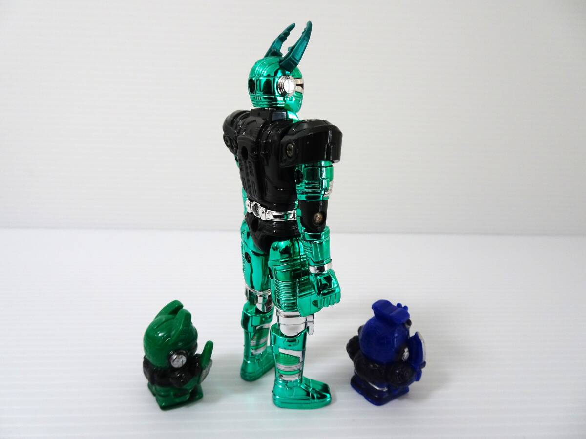 重甲ビーファイター　メタリックヒーローシリーズ2　ジースタッグ　BANDAI + 指人形2體