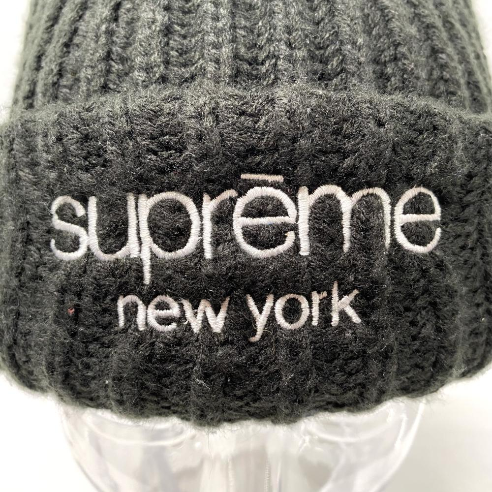 【中古】Supreme 23AW Classic Logo Beanie ブラック ビーニー ニット帽 シュプリーム[240017679588]