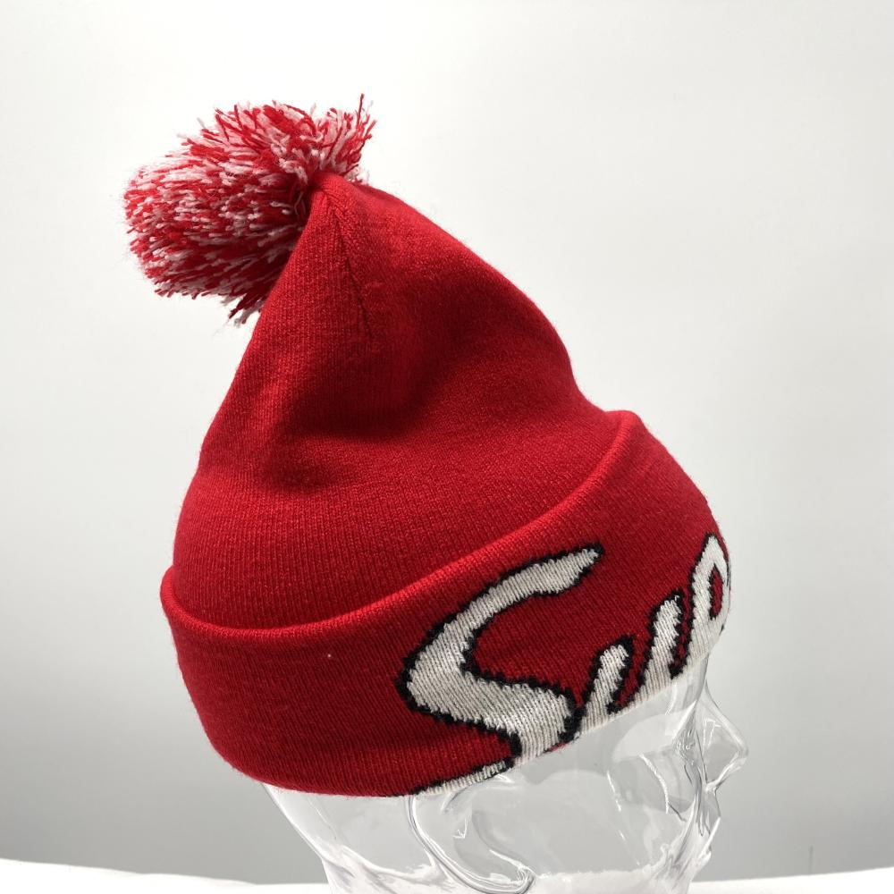 【中古】Supreme New Era Script Cuff Beanie 19AW　レッド ニット帽 ビーニー シュプリーム ニューエラ[240017680204]