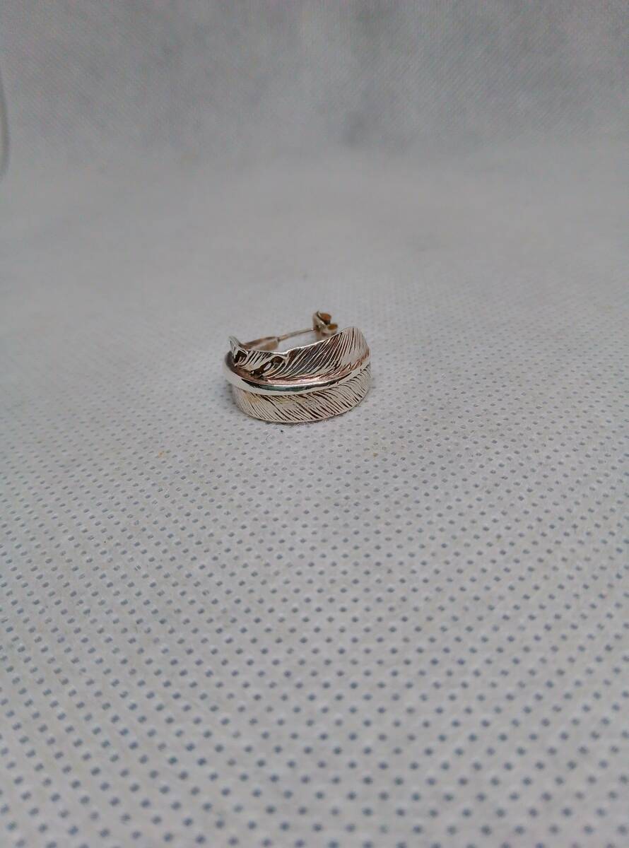 定価13640円　ファーストアローズ　first arrow's フェザー ピアス　キャッチピアス(M)　ライト　シルバー 950 silver