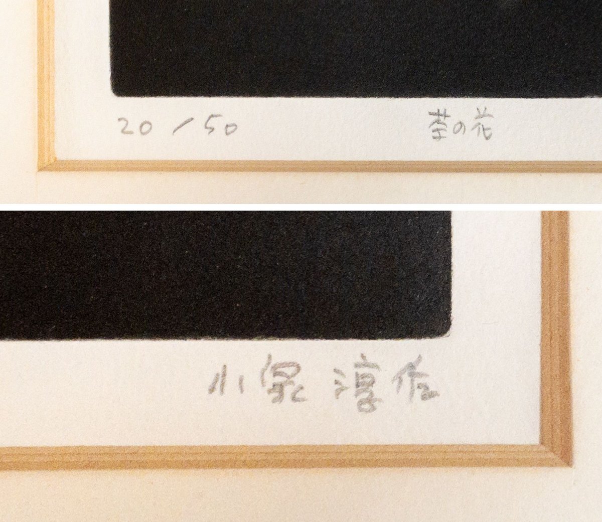 SHIN】小泉淳作 「茶の花」 銅版画 ed.20/50 真作保証 額装 SHIN】小泉淳作 「茶の花」 銅版画 ed.20/50 真作保証 額装