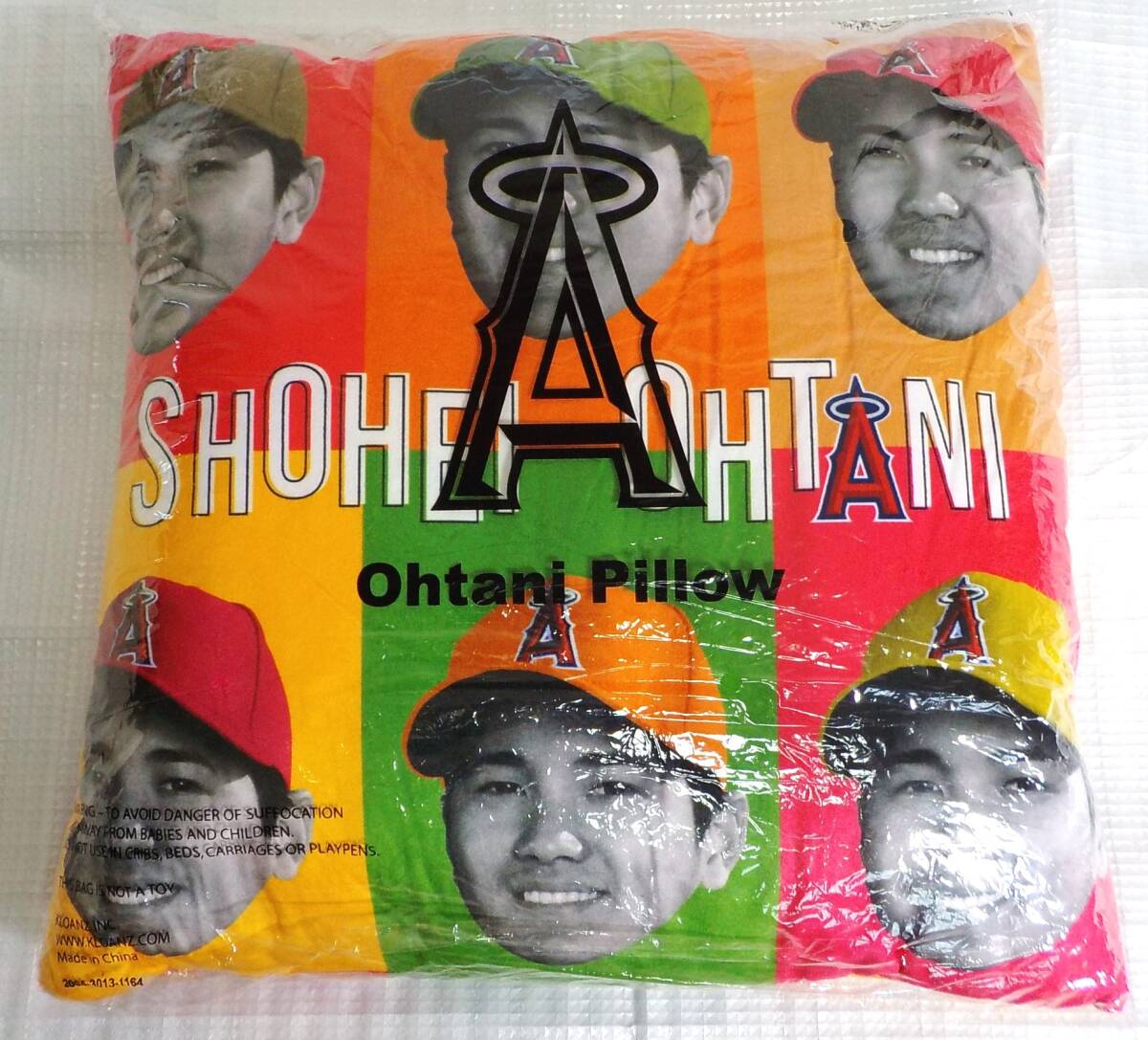 送料無,即発送,大谷翔平 RC オータニピロウ 大谷まくら,顔だらけ枕 MLB純正クッション,ピーロー, 最優秀新人賞受賞記念年 会場配布 非売品