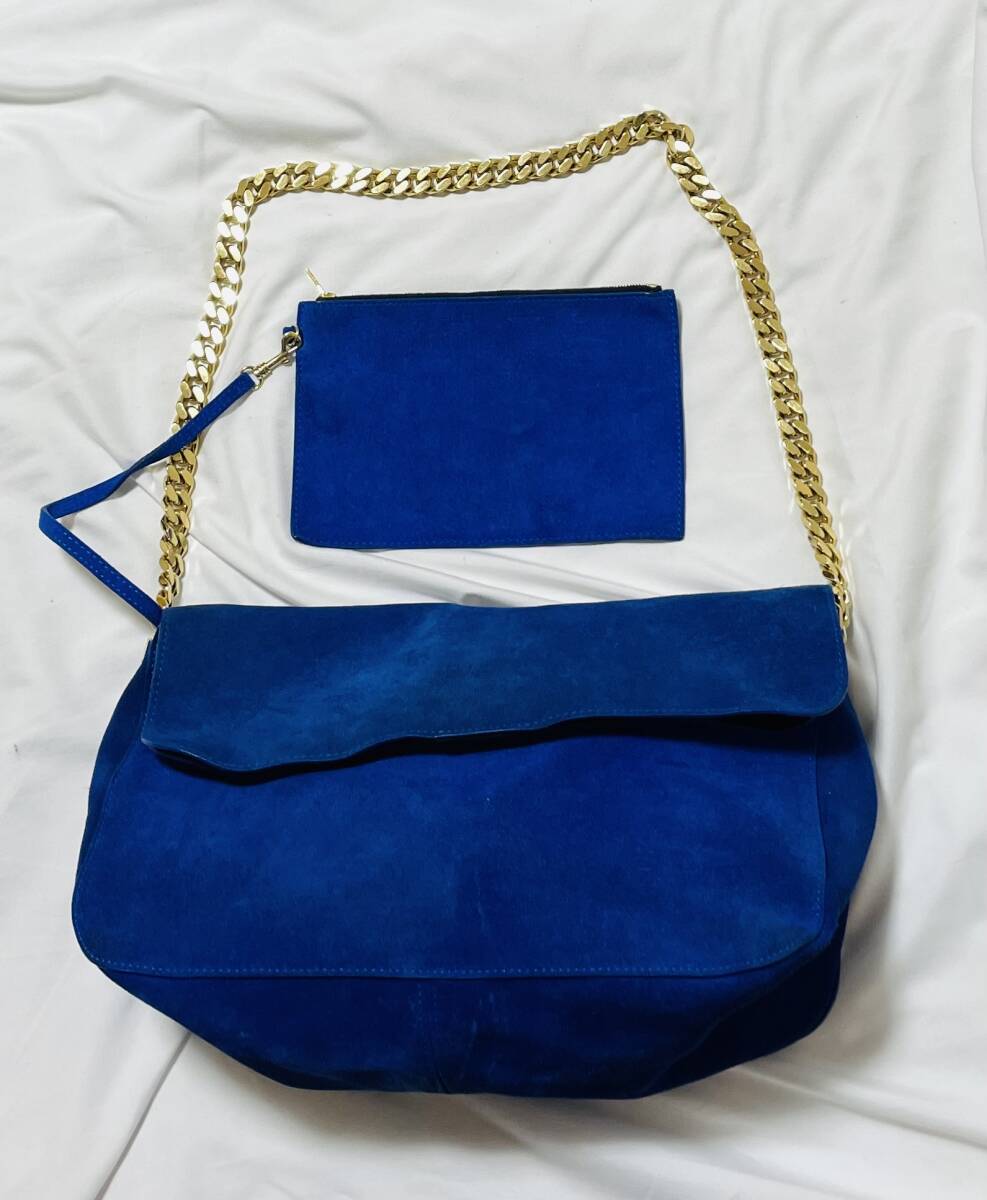 CELINE セリーヌ by Phoebe Philo スエード チェーン　ショルダーバッグ　ポーチ付き　