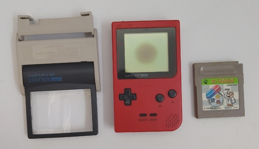  Game Boy карман красный Game Boy карман специальный LIGHTBOYpocket soft Dr. Mario 3 позиций комплект б/у Game Boy retro игра работа settled 