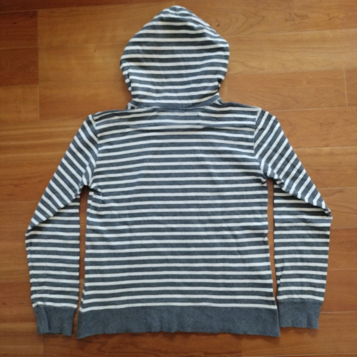 貴重 入手困難 日本製 チックマン CHIC MANN Vガゼット ボーダー パーカー S アメカジ バイカー ロカビリー ロックンロール パンク PUNK _画像2