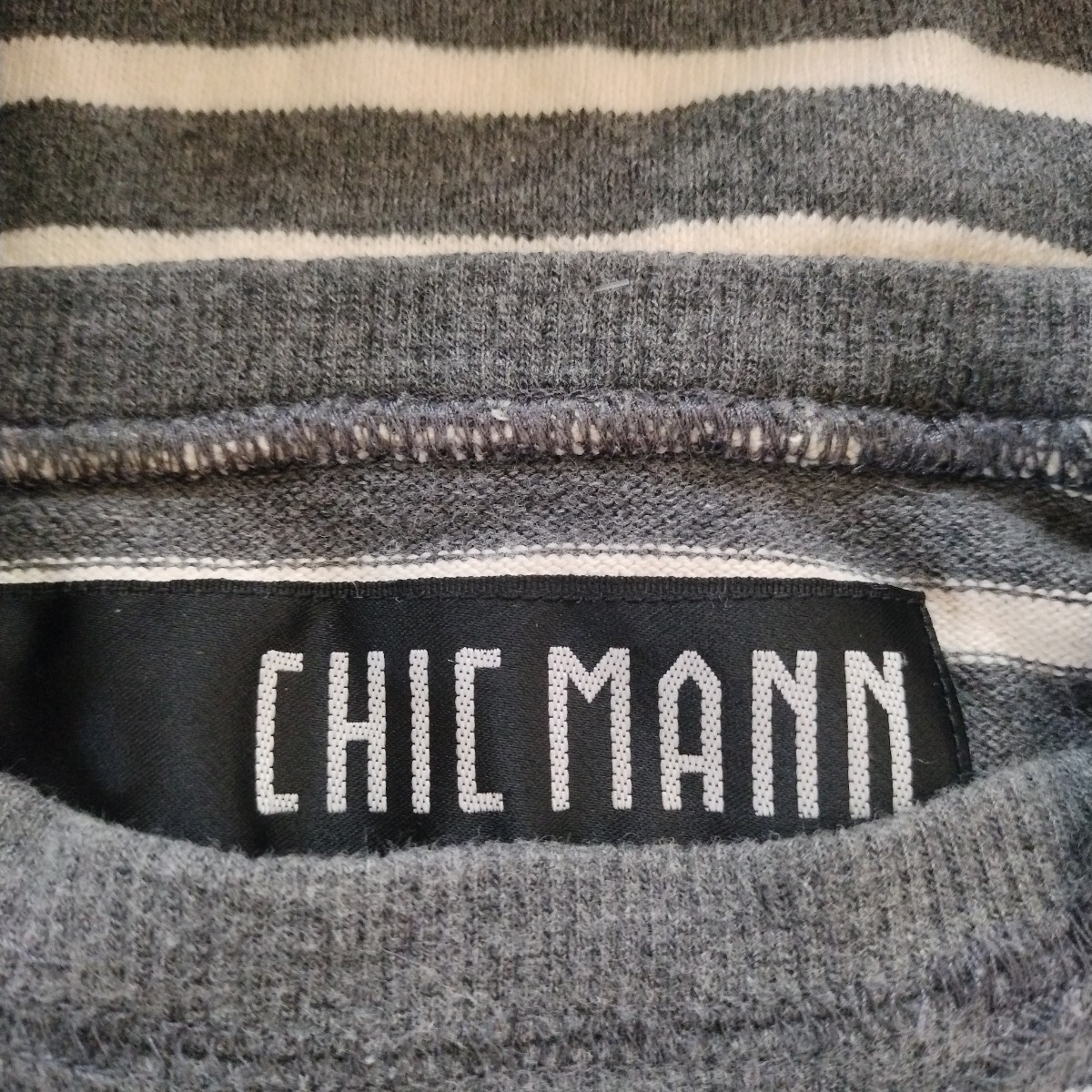 貴重 入手困難 日本製 チックマン CHIC MANN Vガゼット ボーダー パーカー S アメカジ バイカー ロカビリー ロックンロール パンク PUNK _画像3