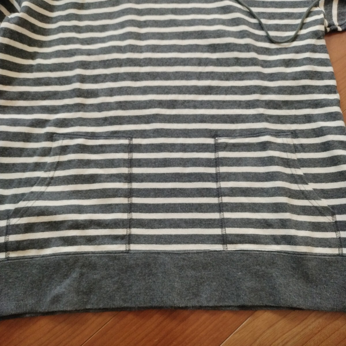 貴重 入手困難 日本製 チックマン CHIC MANN Vガゼット ボーダー パーカー S アメカジ バイカー ロカビリー ロックンロール パンク PUNK _画像6