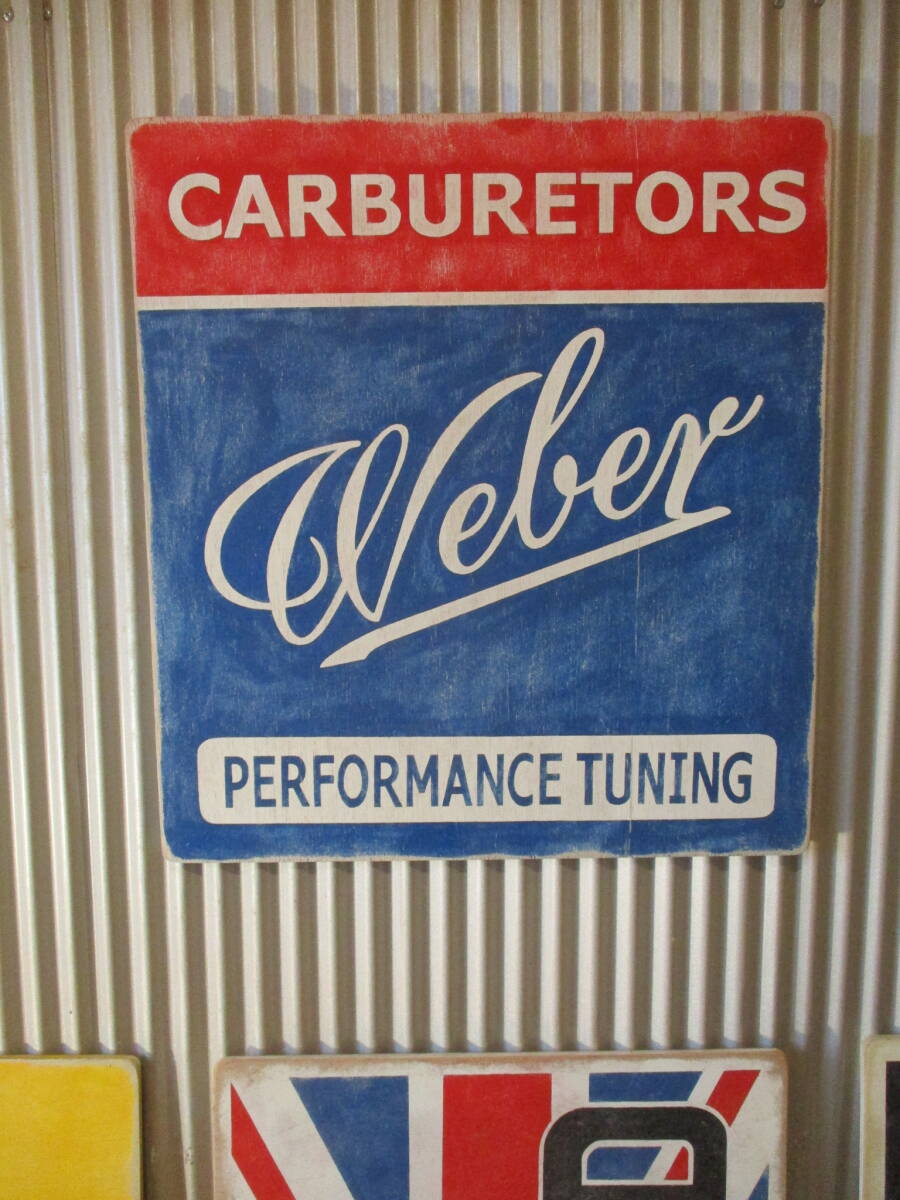 ビンテージサイン木制看板 WEBER検）CARBURETORSアドバタイジング企業(yè)販促ガレージカスタムFORDCHEVROLETDODGEUSA60s70s80s