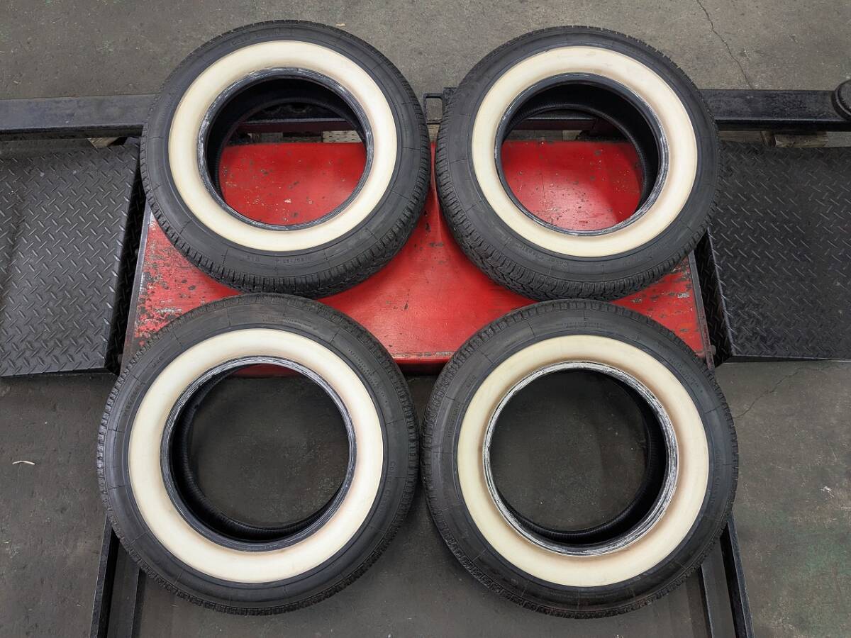 送料無(wú)料！即決！coker classicコッカークラシック ホワイトリボン 195/75R14 クラシックカー 激レア