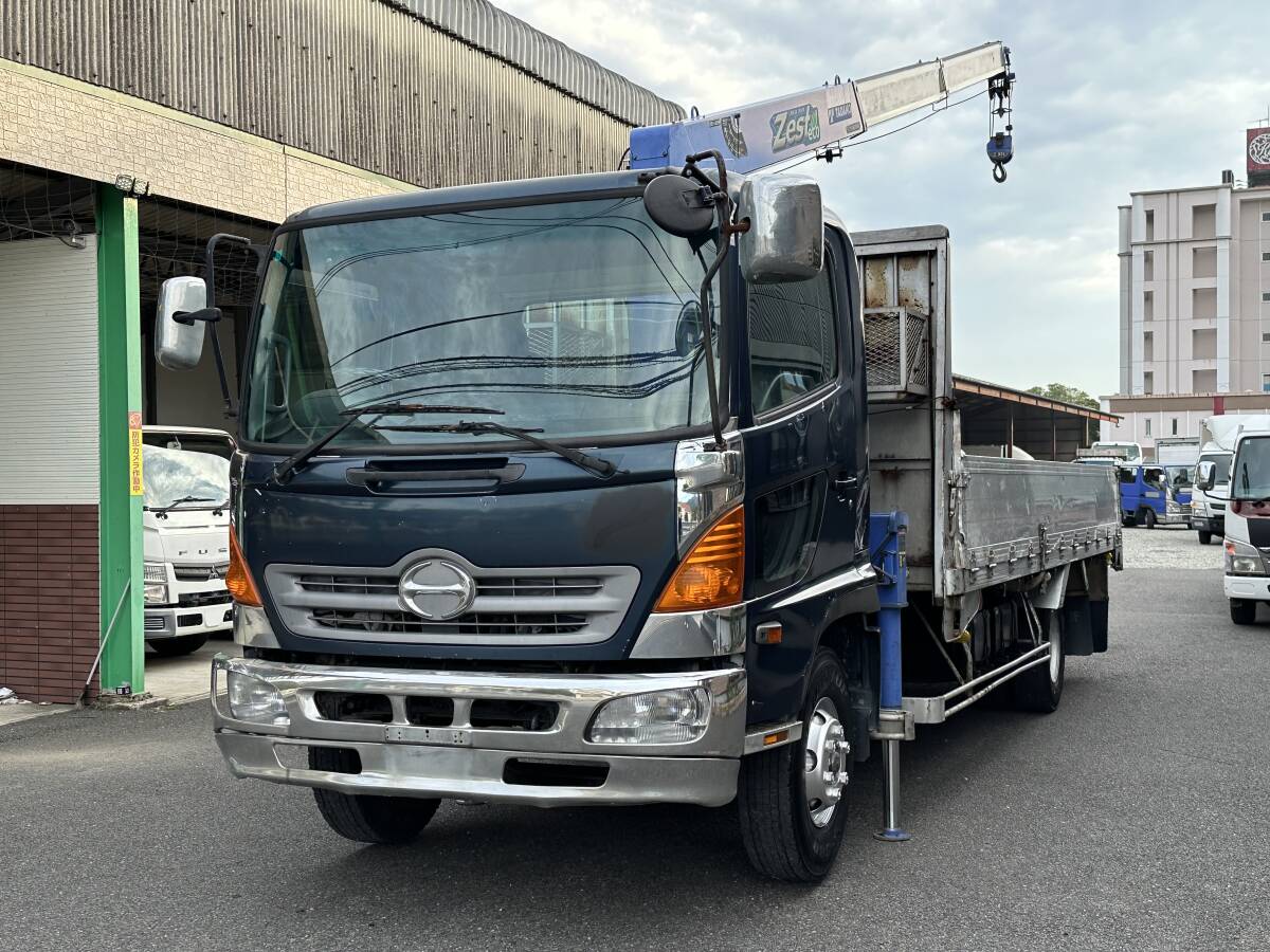 動畫有！売り切り！H17年 日野 レンジャー 3段クレーン タダノ フックイン ラジコン付 積載1900kg 4.7L ディーゼル 6速MT 好調(diào)！佐賀