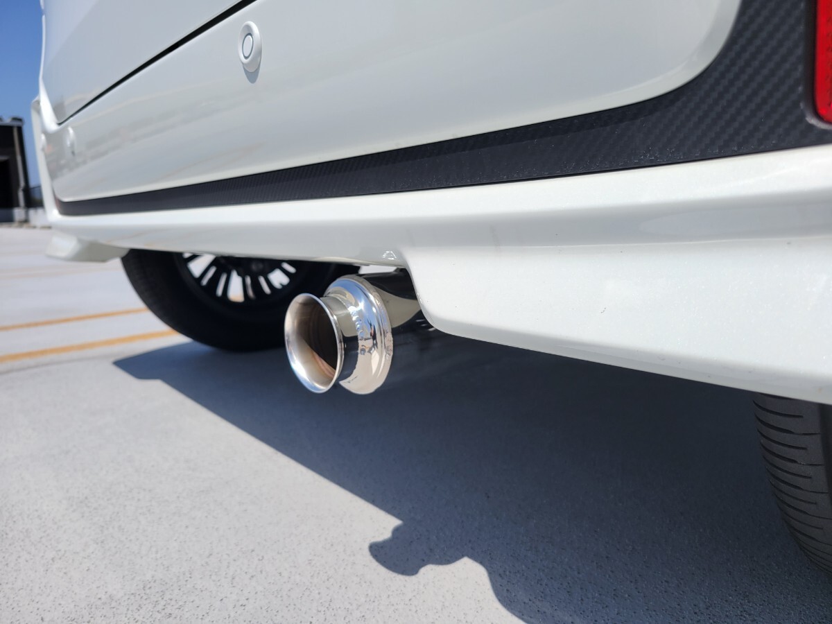 MK53Sスズキスペーシア、スペーシアカスタム(FF,NA)用砲弾型ステンレスマフラーカッター_画像4