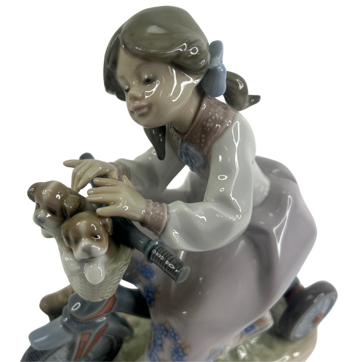 リヤドロ No.6642 「お船に乗って」陶器 西洋陶磁　M2330 リヤドロ No.6642 「お船に乗って」陶器 西洋陶磁 M2330