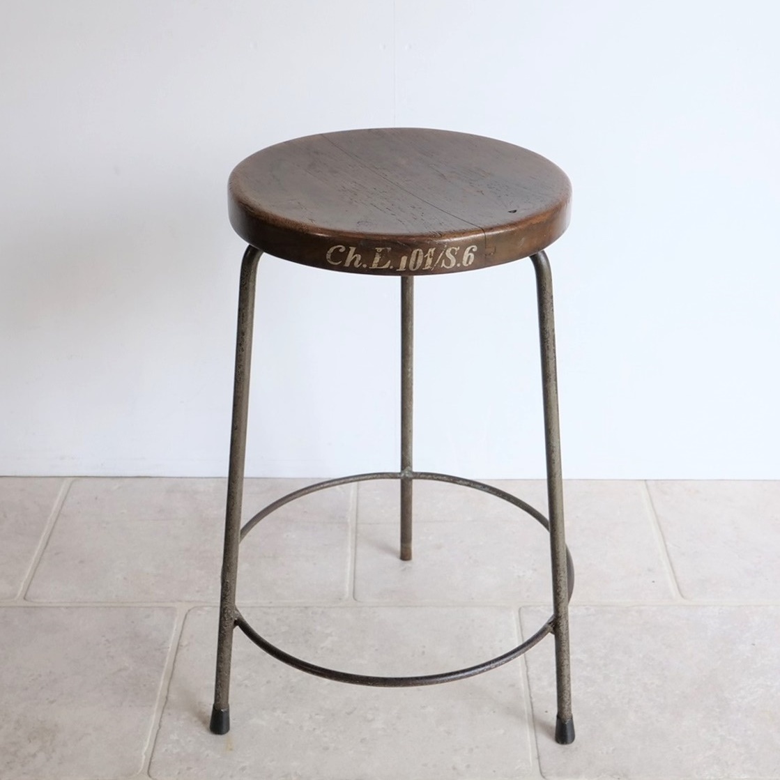 Pierre Jeanneret Teak and Iron Stool Vintage PJ-SI-57-A Pierre Jeanneret Teak and Iron Stool Vintage PJ-SI-57-A