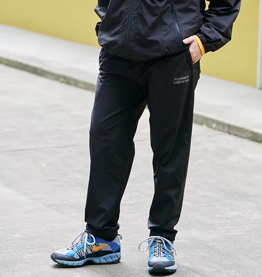 #古着屋大和 アメカジ 即決 完売 展示品 SD スタンダードカリフォルニア スタカリ ロゴ刺繍 コーデュラナイロン イージーパンツ M ブラック_画像7