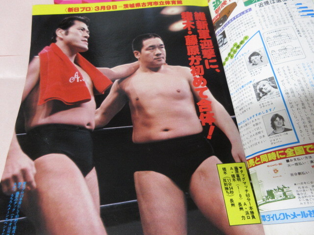 「週刊プロレス　NO.34　1984．3／27」豬木藤原対長(zhǎng)州浜口　フジUWF放映中止　鶴田AWA全米サーキット　ベースボールマガジン社 