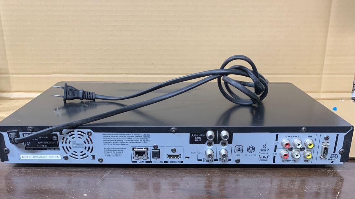 TONO☆ TOSHIBA HDD&ブルーレイディスクコーダー D-BZ510 
