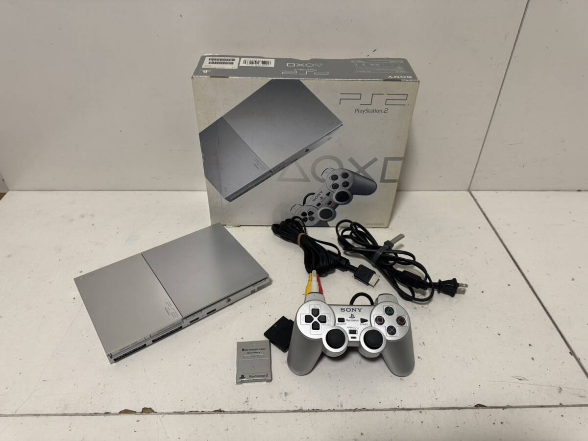 ソニー 薄型 PS2 本体セット SCPH-90000 SS サテンシルバー ソニー 薄型 PS2 本体セット SCPH-90000 SS サテンシルバー
