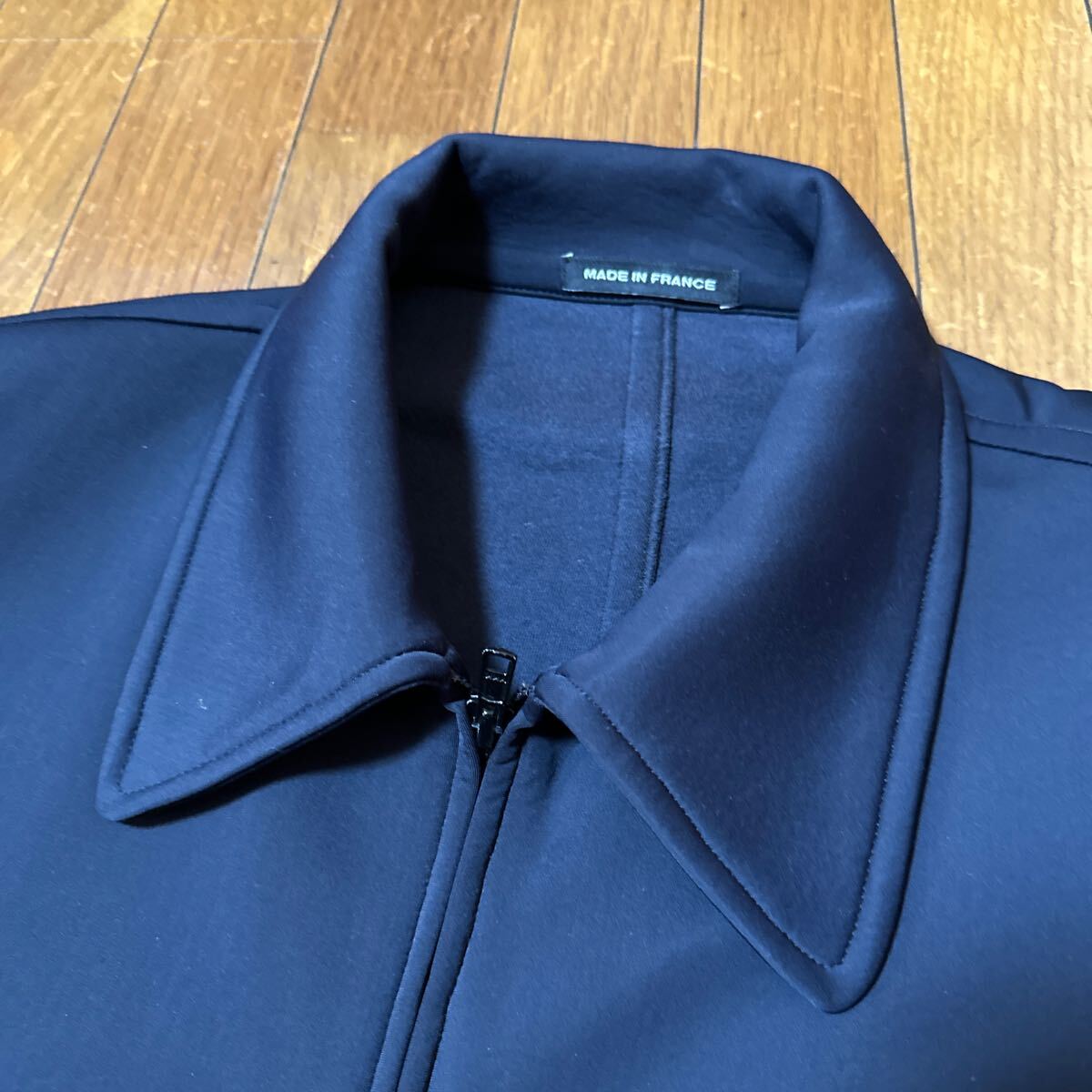 美品agnisbhommeparisアニエスベーオムパリスコートジャケット貴重希少トップスMADEINFRANCE制フランス制0サイズアウターネイビーメンズ
