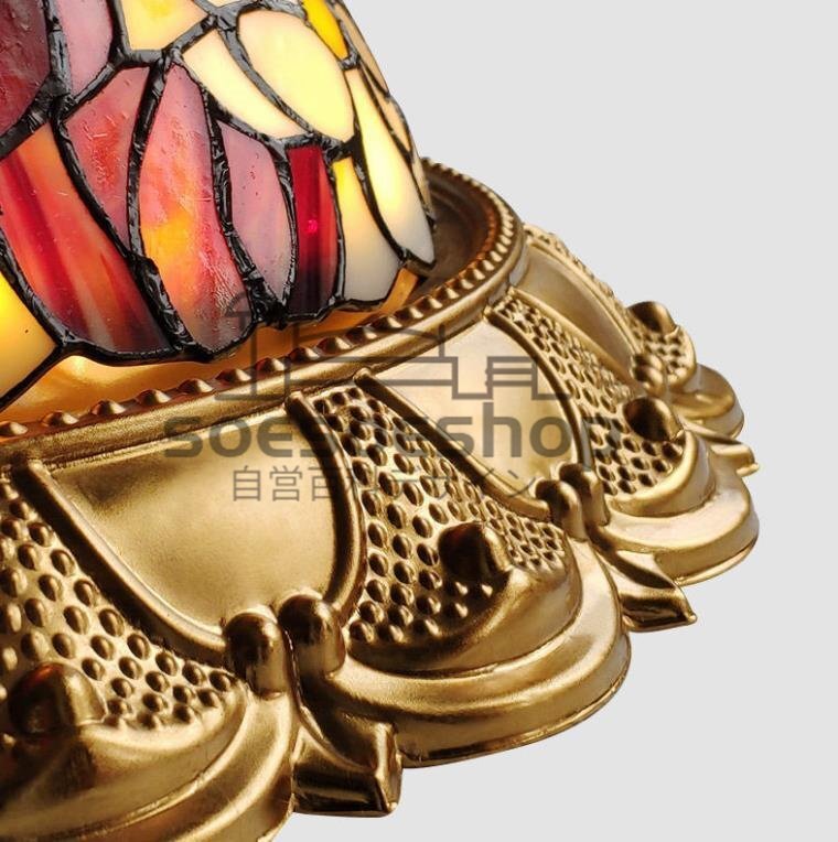 極上品★新品★別荘ステンドランプ シーリングライト ステンドグラス アンティーク 花柄レトロな雰囲気がおしゃれ ティファニー技法 照明_画像5